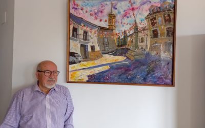 Juan Antonio Torrijo dona al pueblo el cuadro «Tornos en fiestas»